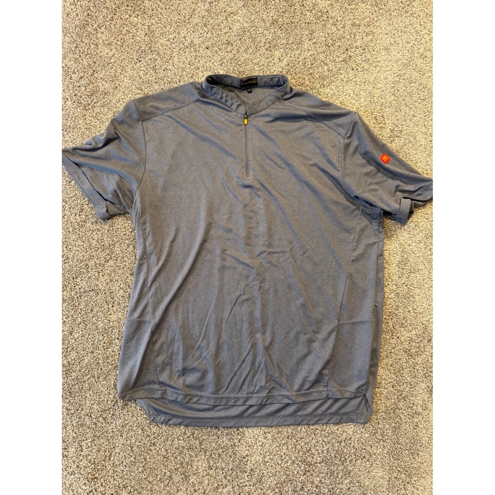 Apparel Collection Polo Mens 2XL Gray McDonalds MC305 Quarter Zip Short Sleeve